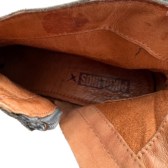 Pikolinos Boots Size 41 US 10 Brown Leather Side Zip Ankle Booties Textured Back - Picture 7 of 11